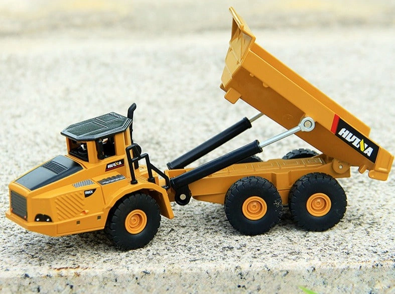 Huina 1712: Mini Metal Muscle Dump Truck. Ready to Haul Fun. Get Yours Now.